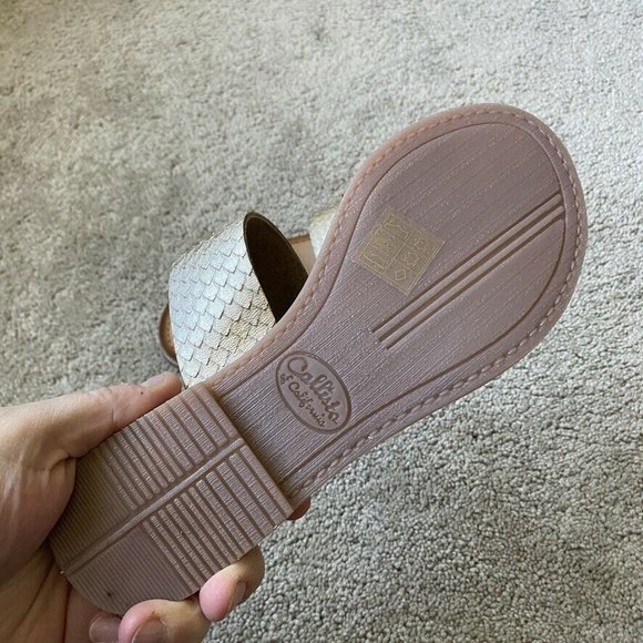 NEW Callisto of California Wrigley Jeweled Metallic Leather Sandals Sz 6 - Picture 4 of 4